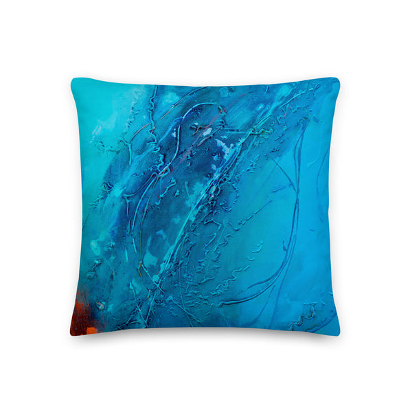 Premium Pillow -"Complete Serenity 2 - Blue"