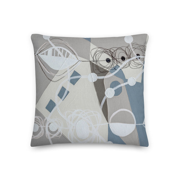 Premium Pillow -"Linen & Gray - 2"