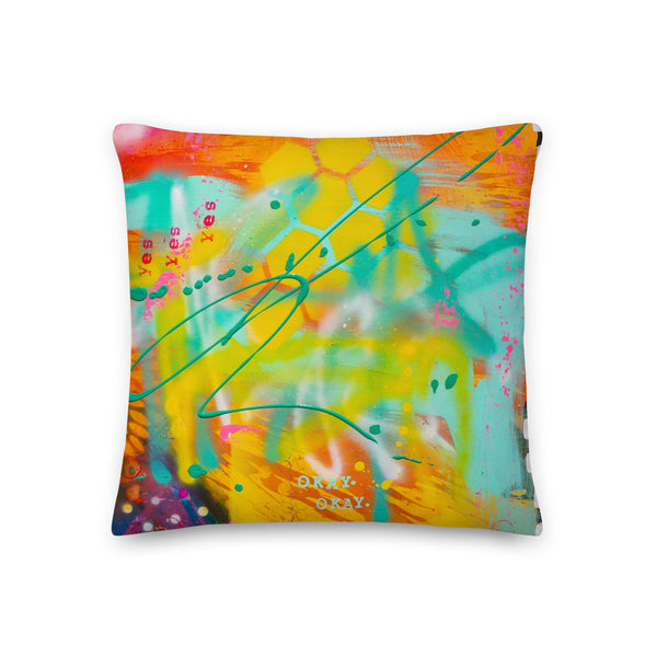 Premium Pillow - "Positive Vibes - 4"