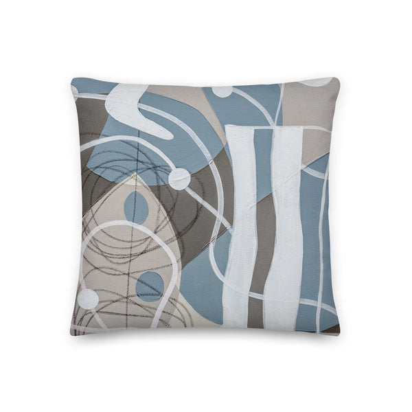 "Premium Pillow -"Linen & Gray - 4"