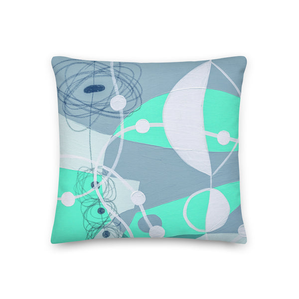 Premium Pillow - "Bright Aquamarine - 2"