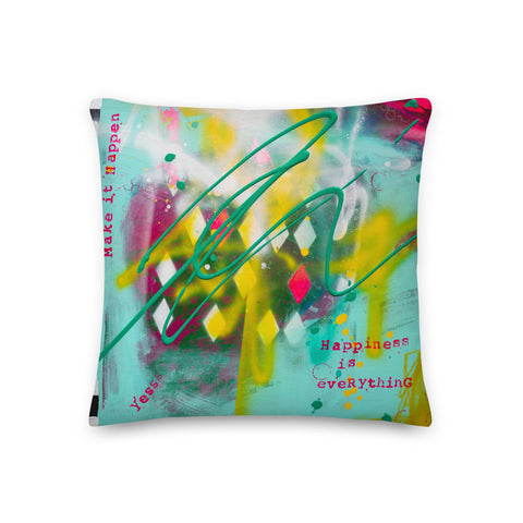 Premium Pillow - "Positive Vibes - 3"