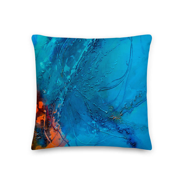 Premium Pillow -"Complete Serenity 2 - Blue"