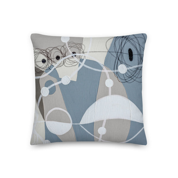 Premium Pillow -"Linen & Gray - 2"