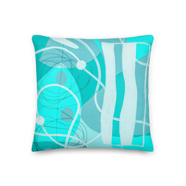 Premium Pillow - "Bright Aqua -4"