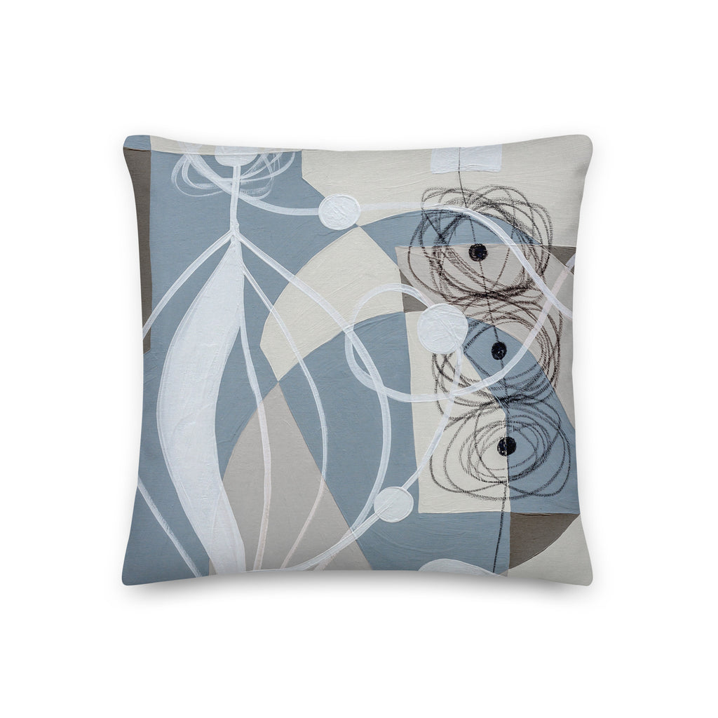 Premium Pillow -"Linen & Gray - 1"