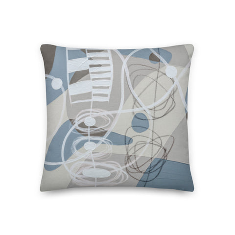 Premium Pillow -"Linen & Gray - 3"