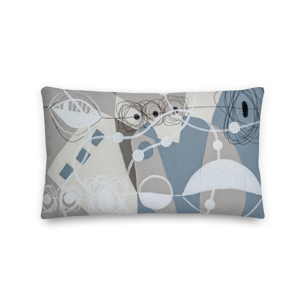 Premium Pillow -"Linen & Gray - 2"