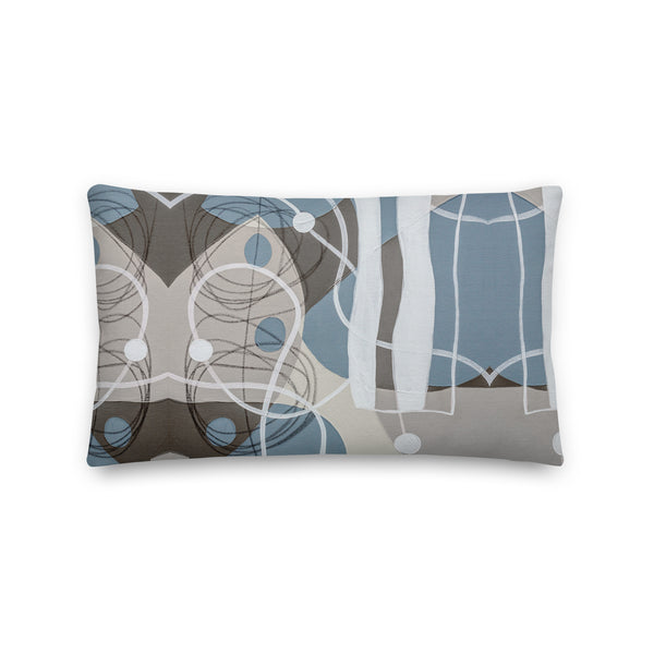 "Premium Pillow -"Linen & Gray - 4"