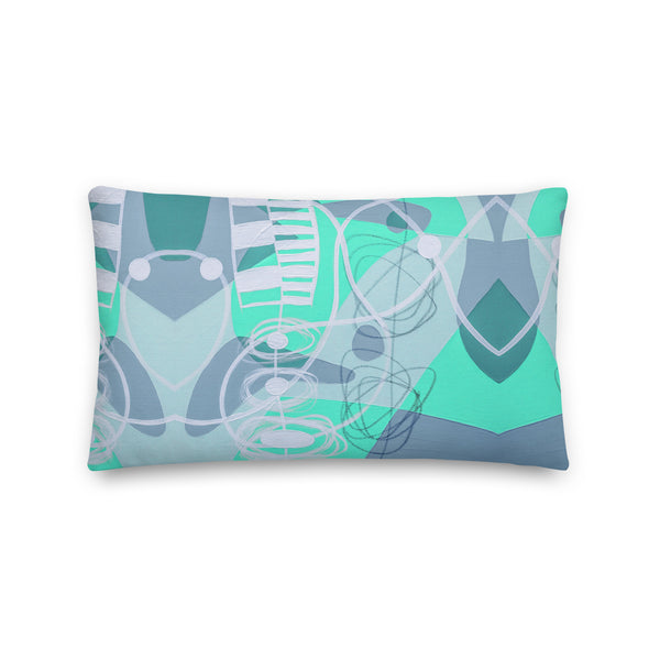 Premium Pillow - "Bright Aquamarine - 3"