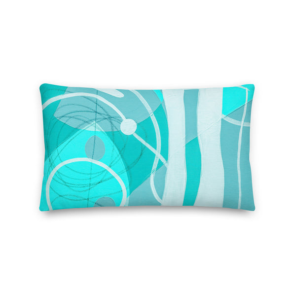 Premium Pillow - "Bright Aqua -4"