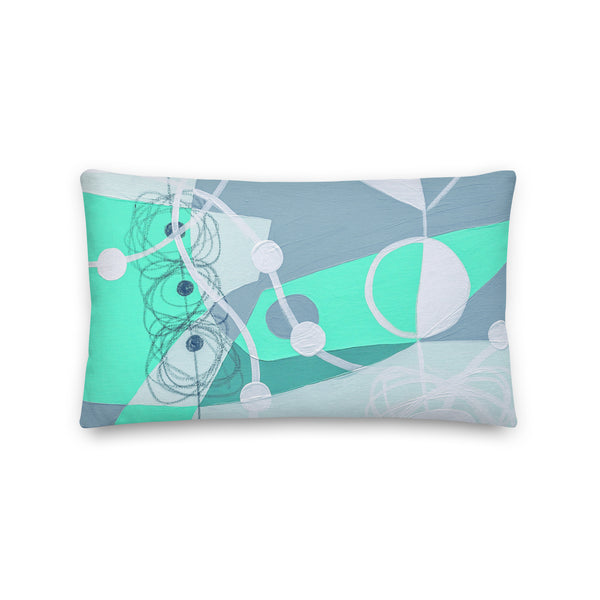Premium Pillow - "Bright Aquamarine - 2"