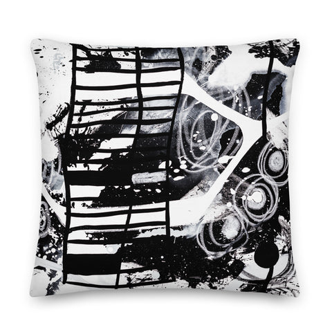 Premium Pillow - "Modern Black & White"