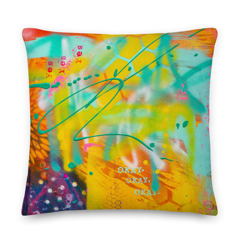 Premium Pillow - "Positive Vibes - 4"