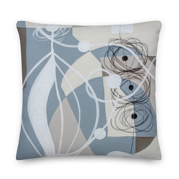 Premium Pillow -"Linen & Gray - 1"