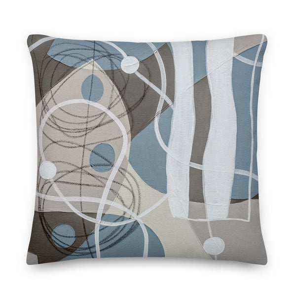 "Premium Pillow -"Linen & Gray - 4"