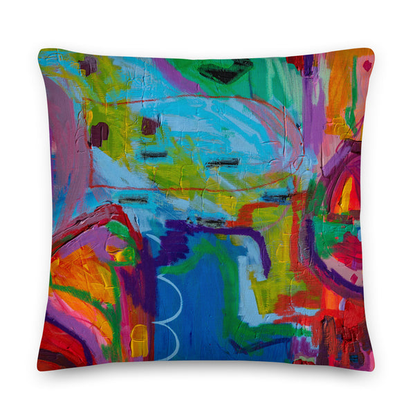 Premium Pillow - "Destination-Happiness - 2"