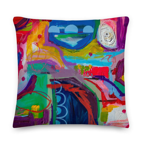 Premium Pillow - "Destination-Happiness - 3"