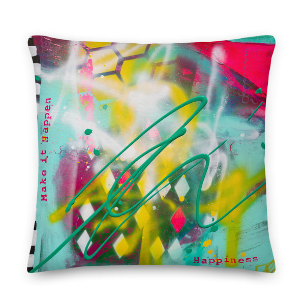 Premium Pillow - "Positive Vibes - 3"