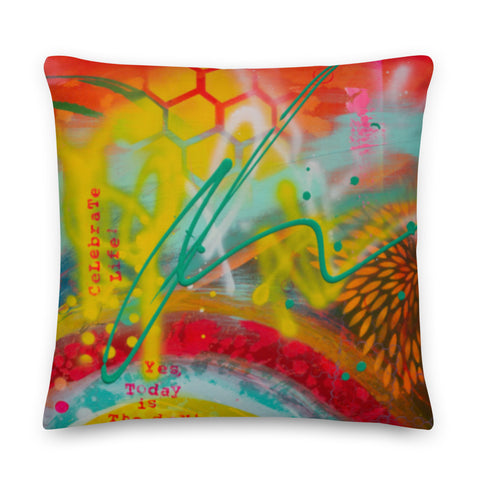 Premium Pillow - "Positive Vibes -1"