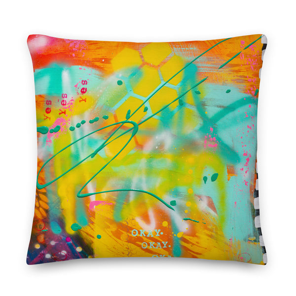 Premium Pillow - "Positive Vibes - 4"