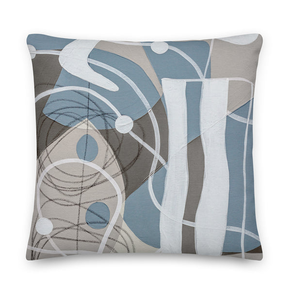 "Premium Pillow -"Linen & Gray - 4"