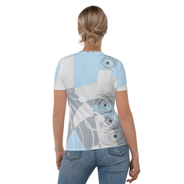 Women's T-shirt "Sky Blue & Gray -1"