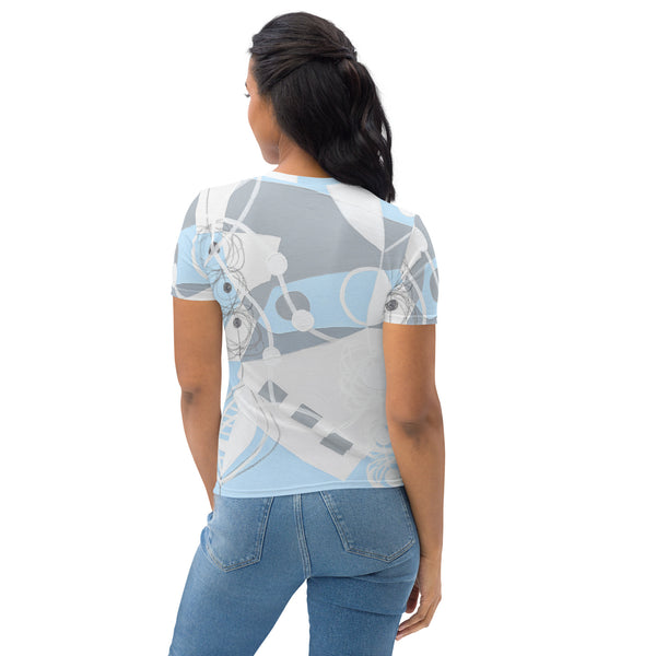 Women's T-shirt "Sky Blue & Gray -2"