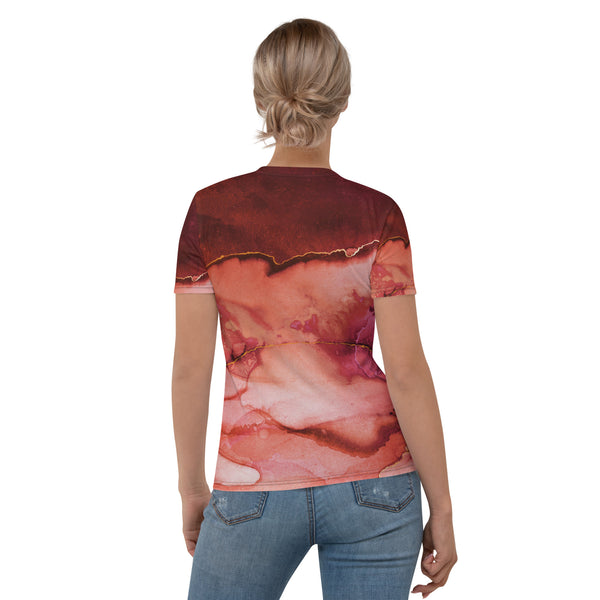 Women's T-shirt "Beautiful Marble - Garnet"