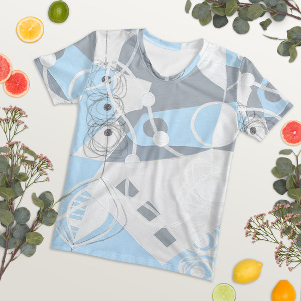 Women's T-shirt "Sky Blue & Gray -2"