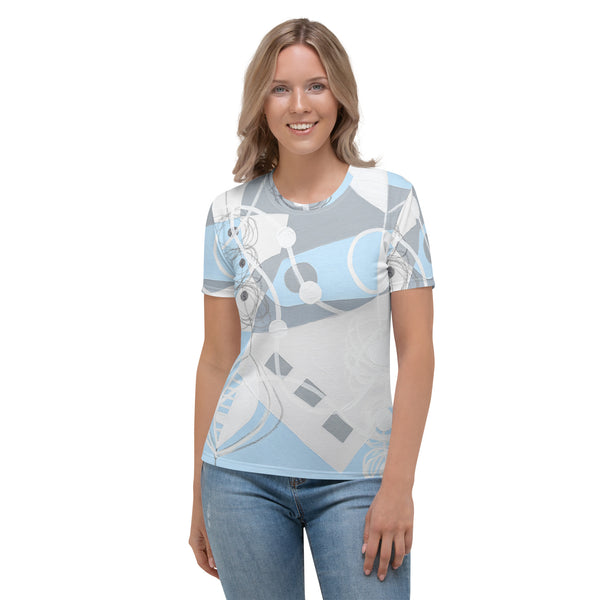Women's T-shirt "Sky Blue & Gray -2"