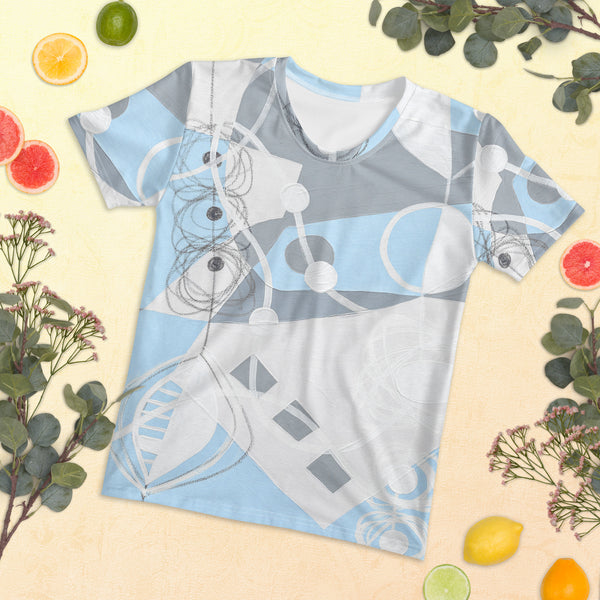 Women's T-shirt "Sky Blue & Gray -2"