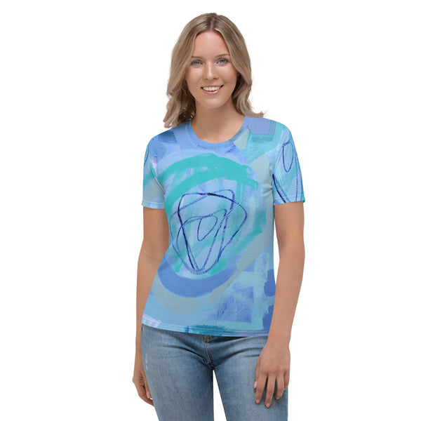 Women's T-shirt "Periwinkle & Aquamarine - 2"