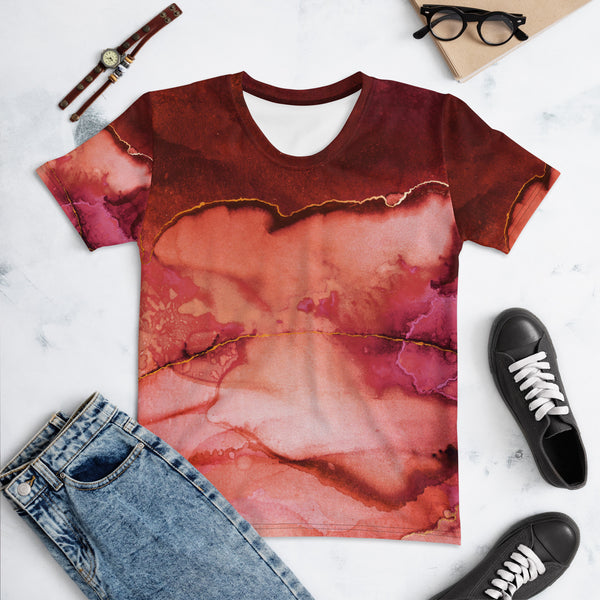 Women's T-shirt "Beautiful Marble - Garnet"