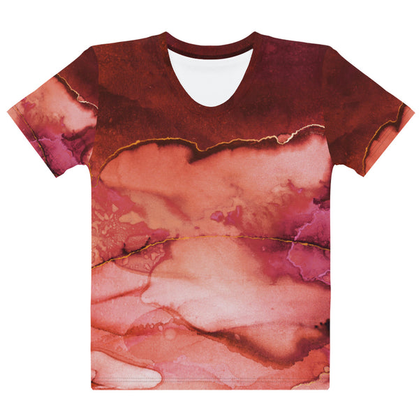 Women's T-shirt "Beautiful Marble - Garnet"