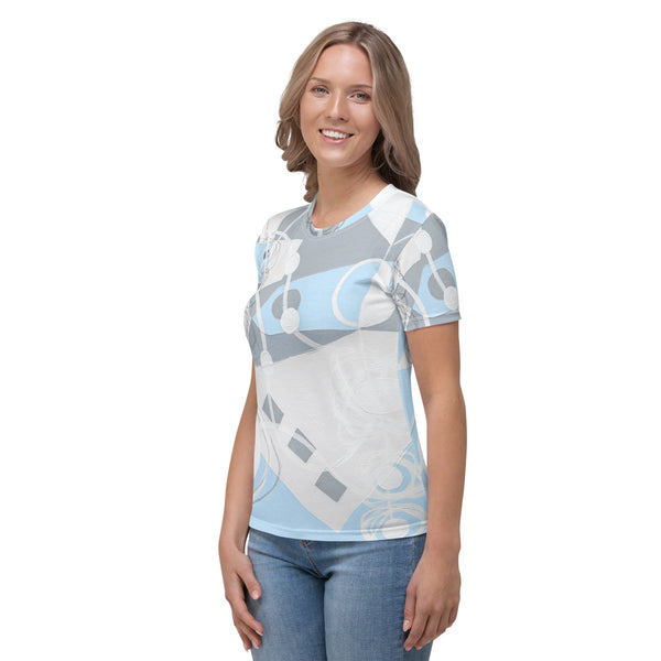 Women's T-shirt "Sky Blue & Gray -2"