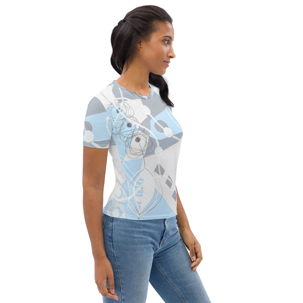 Women's T-shirt "Sky Blue & Gray -2"