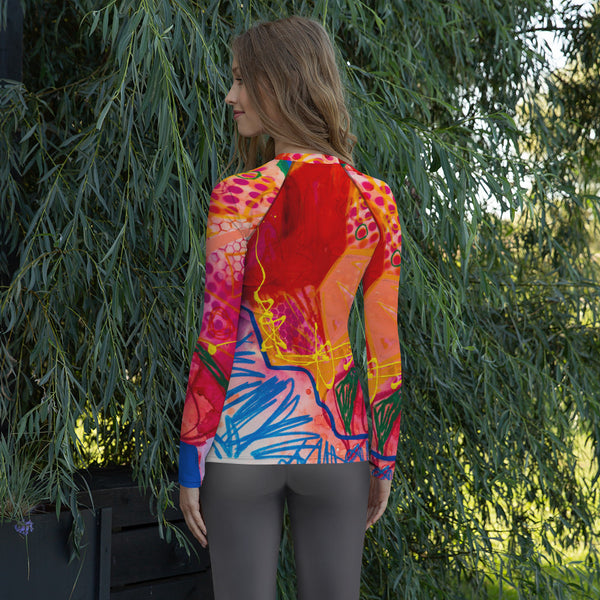 Women's Long Sleeve All-Over Print Shirt "A Vibrant Life 3"