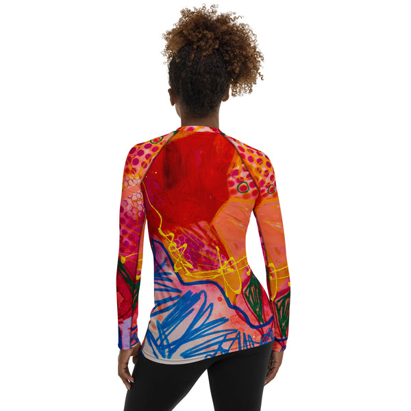 Women's Long Sleeve All-Over Print Shirt "A Vibrant Life 3"