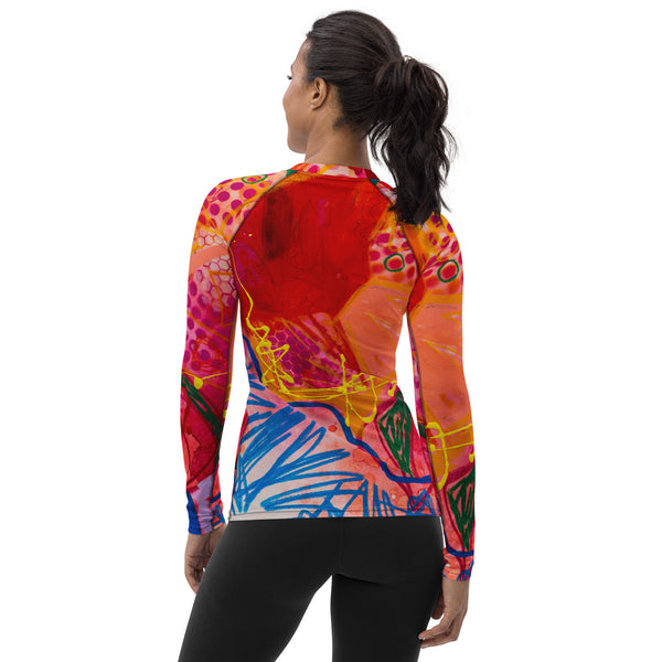 Women's Long Sleeve All-Over Print Shirt "A Vibrant Life 3"