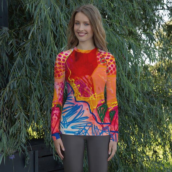 Women's Long Sleeve All-Over Print Shirt "A Vibrant Life 3"