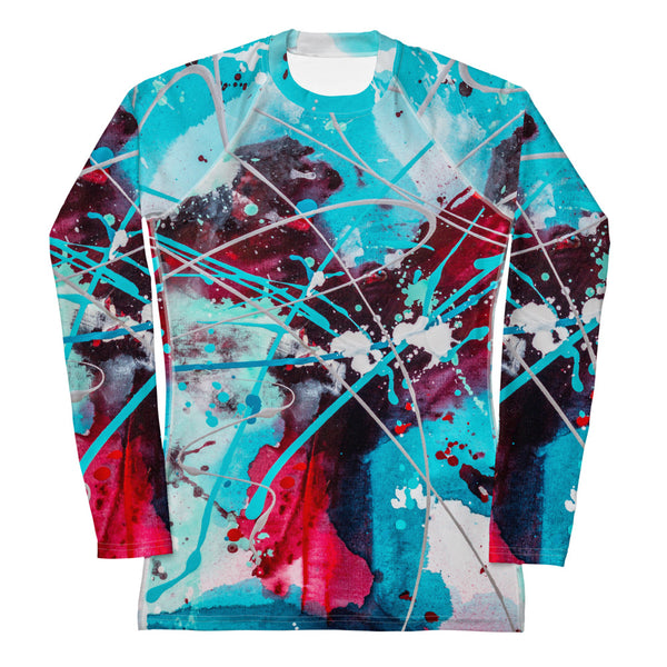 Women's Long Sleeve All-Over Print Shirt "Modern Splash - 2"