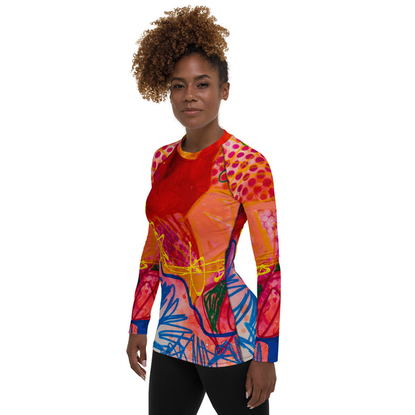 Women's Long Sleeve All-Over Print Shirt "A Vibrant Life 3"