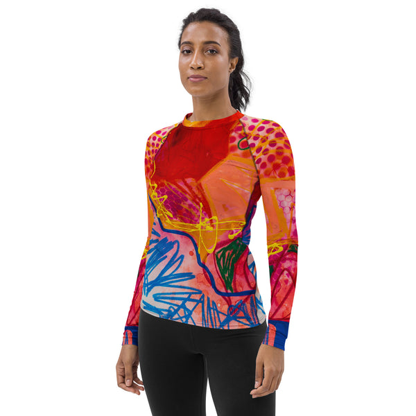 Women's Long Sleeve All-Over Print Shirt "A Vibrant Life 3"