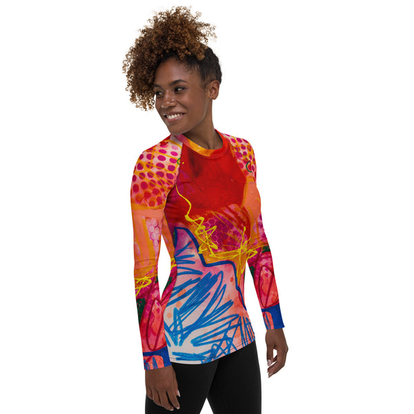 Women's Long Sleeve All-Over Print Shirt "A Vibrant Life 3"