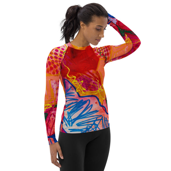 Women's Long Sleeve All-Over Print Shirt "A Vibrant Life 3"